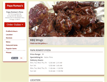 Tablet Screenshot of eatpaparomeospizzachicago.com
